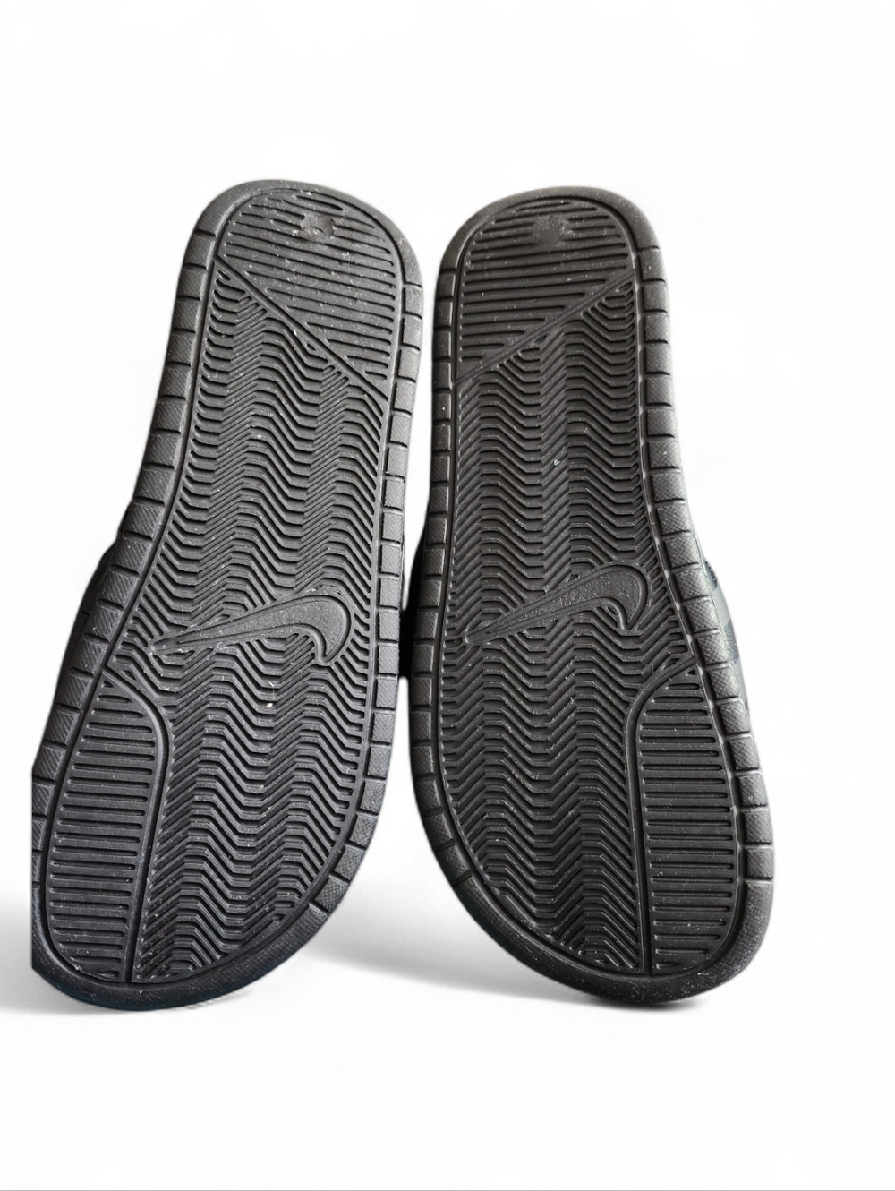 Nike Black Slides with Pink Swoosh Logo Size 8 - Picture 2 of 2